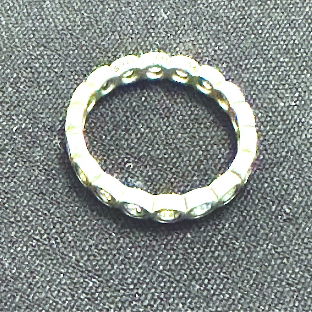 .925 silver and diamond ring